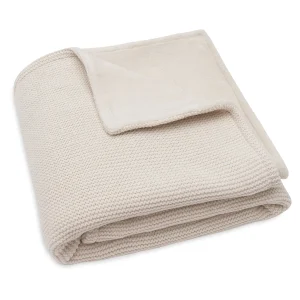 Jollein Deken Wieg 75x100cm Basic Knit | Oatmeal/Velvet