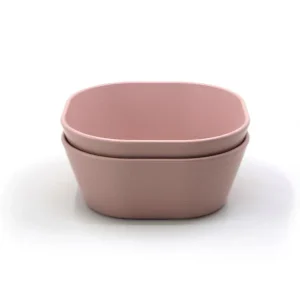 Mushie Set 2 Bowls Vierkant | Blush