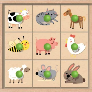 Créalign houten stempelset boerderij