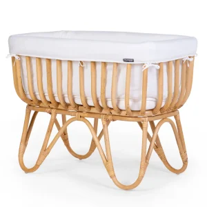 * Childhome Rattan Wiegje 90x50x70cm | Jersey Omrander Ecru