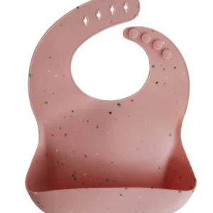 Mushie Bibs Siliconen Slab - Confetti Pink