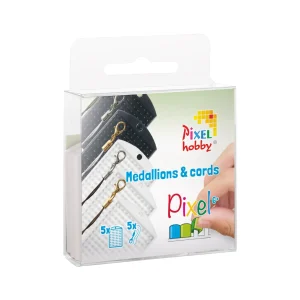 Pixelhobby Set Medaillon en Cords Zwart/Wit