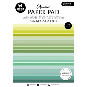 Studio Light - Essentials Unicolor Paper Pad Shades Of Green