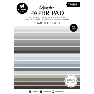 Studio Light - Essentials Unicolor Paper Pad Shades of Grey